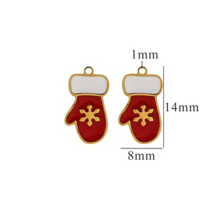 1 pezzo semplice serie simpatici guanti da cartone animato in acciaio inossidabile placcato Colore oro  pendenti unisex h5 